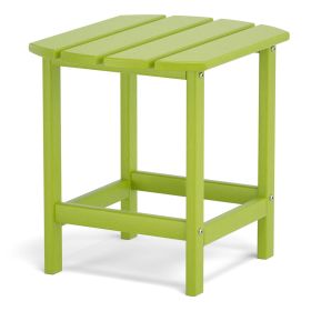 Adirondack Outdoor Side Table;  HDPE Plastic End Tables for Patio;  Backyard;  Pool;  Indoor Outdoor Companion;  Easy Maintenance Weather Resista