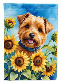 Norfolk Terrier in Sunflowers Garden Flag Mailbox Flag Decorative Yard Flag Banner Outside Patio Artwork Yard Flower Beds, Garden Size, Multicolo