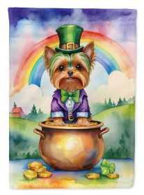 Yorkshire Terrier St Patrick's Day Garden Flag Mailbox Flag Decorative Yard Flag Banner Outside Patio Artwork Yard Flower Beds, Garden Size