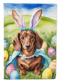 Dachshund Easter Egg Hunt Garden Flag Mailbox Flag Decorative Yard Flag Banner Outside Patio Artwork Yard Flower Beds, Garden Size, Multicolor
