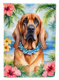 Bloodhound Luau Garden Flag Mailbox Flag Decorative Yard Flag Banner Outside Patio Artwork Yard Flower Beds, Garden Size, Multicolor