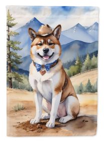 Akita Cowboy Welcome Garden Flag Mailbox Flag Decorative Yard Flag Banner Outside Patio Artwork Yard Flower Beds, Garden Size, Multicolor