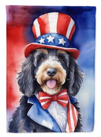 Bernedoodle Patriotic American Garden Flag Mailbox Flag Decorative Yard Flag Banner Outside Patio Artwork Yard Flower Beds, Garden Size, Multicol