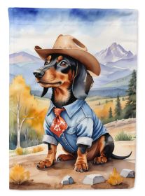 Dachshund Cowboy Welcome Garden Flag Mailbox Flag Decorative Yard Flag Banner Outside Patio Artwork Yard Flower Beds, Garden Size, Multicolor
