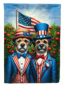 All American Border Terrier Garden Flag Mailbox Flag Decorative Yard Flag Banner Outside Patio Artwork Yard Flower Beds, Garden Size, Multicolor