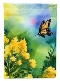 Kentucky Goldenrod in Watercolor Garden Flag Mailbox Flag Decorative Yard Flag Banner Outside Patio Artwork Yard Flower Beds, Garden Size, Multic