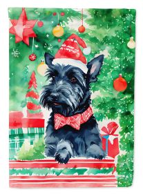 Scottish Terrier Christmas Garden Flag Mailbox Flag Decorative Yard Flag Banner Outside Patio Artwork Yard Flower Beds, Garden Size, Multicolor