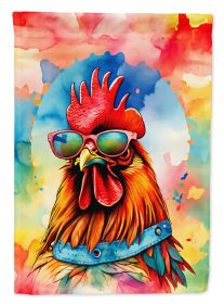 Hippie Animal Red Rooster Garden Flag Mailbox Flag Decorative Yard Flag Banner Outside Patio Artwork Yard Flower Beds, Garden Size, Multicolor
