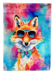 Hippie Animal Fox Garden Flag Mailbox Flag Decorative Yard Flag Banner Outside Patio Artwork Yard Flower Beds, Garden Size, Multicolor
