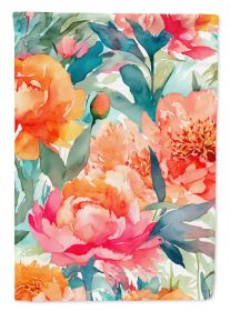 Peonies in Watercolor Garden Flag Mailbox Flag Decorative Yard Flag Banner Outside Patio Artwork Yard Flower Beds, Garden Size, Multicolor