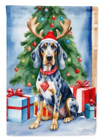 Bluetick Coonhound Christmas Reindeer Garden Flag Mailbox Flag Decorative Yard Flag Banner Outside Patio Artwork Yard Flower Beds, Garden Size