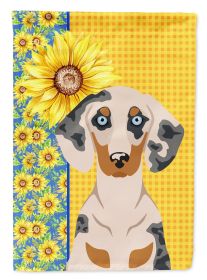 Summer Sunflowers Cream Dapple Dachshund Garden Flag Mailbox Flag Decorative Yard Flag Banner Outside Patio Artwork Yard Flower Beds, Garden Size