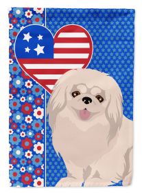 White Pekingese USA American Garden Flag Mailbox Flag Decorative Yard Flag Banner Outside Patio Artwork Yard Flower Beds, Garden Size, Multicolor