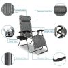 Infinity Zero Gravity Chair Pack 2, Outdoor Lounge Patio Chairs with Pillow and Utility Tray Adjustable Folding Recliner for Deck,Patio,Beach,Yard