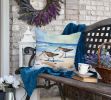Sandpipers Hunting Throw Pillow Machine Washable, Indoor Outdoor Decorative Pillow for Couch, Bed or Patio, 18Hx18W