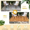 27pcs Deck Tiles - 11.8"x11.8" Interlocking Natural Solid Acacia Wood for Outdoor & Indoor, Patio Garden, Balcony, Poolside - Natural Color