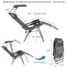 Infinity Zero Gravity Chair with Awning Outdoor Lounge Patio Chairs with Pillow and Utility Tray Adjustable Folding Recliner for Deck,Patio,Beach,Yard