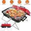 Portable Barbecue Smoker Charcoal Grill Outdoor Tabletop Grill Small Folding with Lid for Backyard Camping Picnics Beach