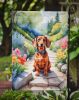 Dachshund Spring Path Garden Flag Mailbox Flag Decorative Yard Flag Banner Outside Patio Artwork Yard Flower Beds, Garden Size, Multicolor