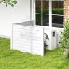 Outdoor PVC Air Conditioner Fence with 20 Inch Long Stakes