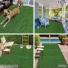 3ft x 32ft Premium Artificial Turf Mat with Drainage Holes. Thick Fake Grass with Rubber Backing, Ideal for Indoor/Outdoor Pet Areas,