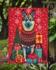 Norwegian Elkhound Holiday Christmas Garden Flag Mailbox Flag Decorative Yard Flag Banner Outside Patio Artwork Yard Flower Beds, Garden Size