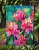 West Virginia Rhododendrons in Watercolor Garden Flag Mailbox Flag Decorative Yard Flag Banner Outside Patio Artwork Yard Flower Beds, Garden Size