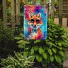 Hippie Animal Fox Garden Flag Mailbox Flag Decorative Yard Flag Banner Outside Patio Artwork Yard Flower Beds, Garden Size, Multicolor