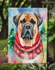 Mastiff Christmas Garden Flag Mailbox Flag Decorative Yard Flag Banner Outside Patio Artwork Yard Flower Beds, Garden Size, Multicolor