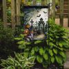 Graveyard Spooky Halloween Garden Flag Mailbox Flag Decorative Yard Flag Banner Outside Patio Artwork Yard Flower Beds, Garden Size, Multicolor