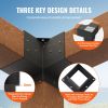 VEVOR Pergola Bracket Kit 6''x6'', 8pcs 3-Way Heavy Duty Corner Bracket Woodworks DIY Post Base Kit, Easy Installation Wooden Beams for Gazebos