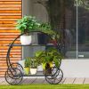 1PC Heavy Duty Metal Flower Cart Plant Stand