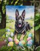 Black German Shepherd Easter Egg Hunt Garden Flag Mailbox Flag Decorative Yard Flag Banner Outside Patio Artwork Yard Flower Beds, Garden Size