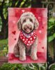 Labradoodle My Valentine Garden Flag Mailbox Flag Decorative Yard Flag Banner Outside Patio Artwork Yard Flower Beds, Garden Size, Multicolor