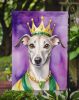 Whippet King of Mardi Gras Garden Flag Mailbox Flag Decorative Yard Flag Banner Outside Patio Artwork Yard Flower Beds, Garden Size, Multicolor