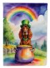 Irish Setter St Patrick's Day Garden Flag Mailbox Flag Decorative Yard Flag Banner Outside Patio Artwork Yard Flower Beds, Garden Size, Multicolor