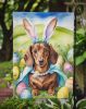 Dachshund Easter Egg Hunt Garden Flag Mailbox Flag Decorative Yard Flag Banner Outside Patio Artwork Yard Flower Beds, Garden Size, Multicolor