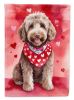 Labradoodle My Valentine Garden Flag Mailbox Flag Decorative Yard Flag Banner Outside Patio Artwork Yard Flower Beds, Garden Size, Multicolor
