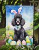 Black Poodle Easter Egg Hunt Garden Flag Mailbox Flag Decorative Yard Flag Banner Outside Patio Artwork Yard Flower Beds, Garden Size, Multicolor