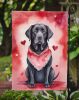 Black Labrador Retriever My Valentine Garden Flag Mailbox Flag Decorative Yard Flag Banner Outside Patio Artwork Yard Flower Beds, Garden Size