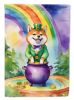 Shiba Inu St Patrick's Day Garden Flag Mailbox Flag Decorative Yard Flag Banner Outside Patio Artwork Yard Flower Beds, Garden Size, Multicolor