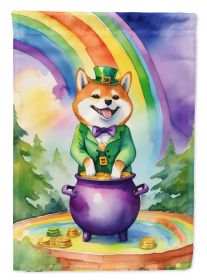 Shiba Inu St Patrick's Day Garden Flag Mailbox Flag Decorative Yard Flag Banner Outside Patio Artwork Yard Flower Beds, Garden Size, Multicolor