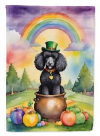 Black Poodle St Patrick's Day Garden Flag Mailbox Flag Decorative Yard Flag Banner Outside Patio Artwork Yard Flower Beds, Garden Size, Multicolor