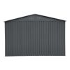10' x 12' Steel Outdoor Storage Shed, Galvanized Steel Metal Garden Shed with Lockable Doors, Heavy-Duty Storage Tool House for Garden, Backyard