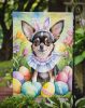 Chihuahua Easter Egg Hunt Garden Flag Mailbox Flag Decorative Yard Flag Banner Outside Patio Artwork Yard Flower Beds, Garden Size, Multicolor