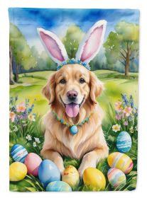 Golden Retriever Easter Egg Hunt Garden Flag Mailbox Flag Decorative Yard Flag Banner Outside Patio Artwork Yard Flower Beds, Garden Size, Multicolor