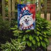 American Eskimo Patriotic American Garden Flag Mailbox Flag Decorative Yard Flag Banner Outside Patio Artwork Yard Flower Beds, Garden Size