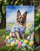 Belgian Tervuren Easter Egg Hunt Garden Flag Mailbox Flag Decorative Yard Flag Banner Outside Patio Artwork Yard Flower Beds, Garden Size, Multicolor