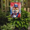 Shiba Inu Patriotic American Garden Flag Mailbox Flag Decorative Yard Flag Banner Outside Patio Artwork Yard Flower Beds, Garden Size, Multicolor