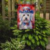 Coton de Tulear Patriotic American Garden Flag Mailbox Flag Decorative Yard Flag Banner Outside Patio Artwork Yard Flower Beds, Garden Size